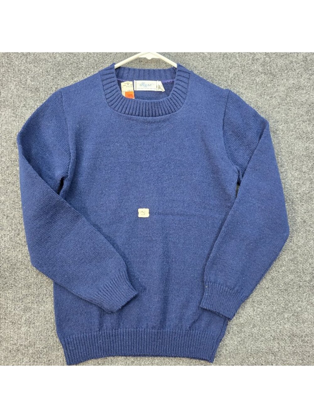 Vintage 80s Crewneck Sweater S Blue Preppy Ivy Minimalist Layers Golf Deadstock